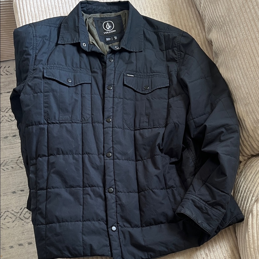 Volcom Men's Dark Quilted Shirt Jacket